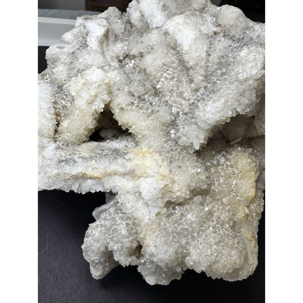 Large Indonesian Druzy Quartz Crystal Specimen Botryoidal Chalcedony 6 lb 8”